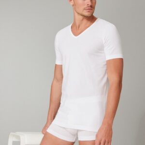 Unterhemd T-Shirt V-Ausschnitt 2er Pack Schiesser Organic Cotton 1/2 Arm 173982